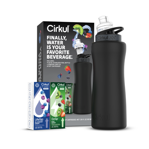 32oz. Matte Black Stainless Steel Bottle Starter Kit C3